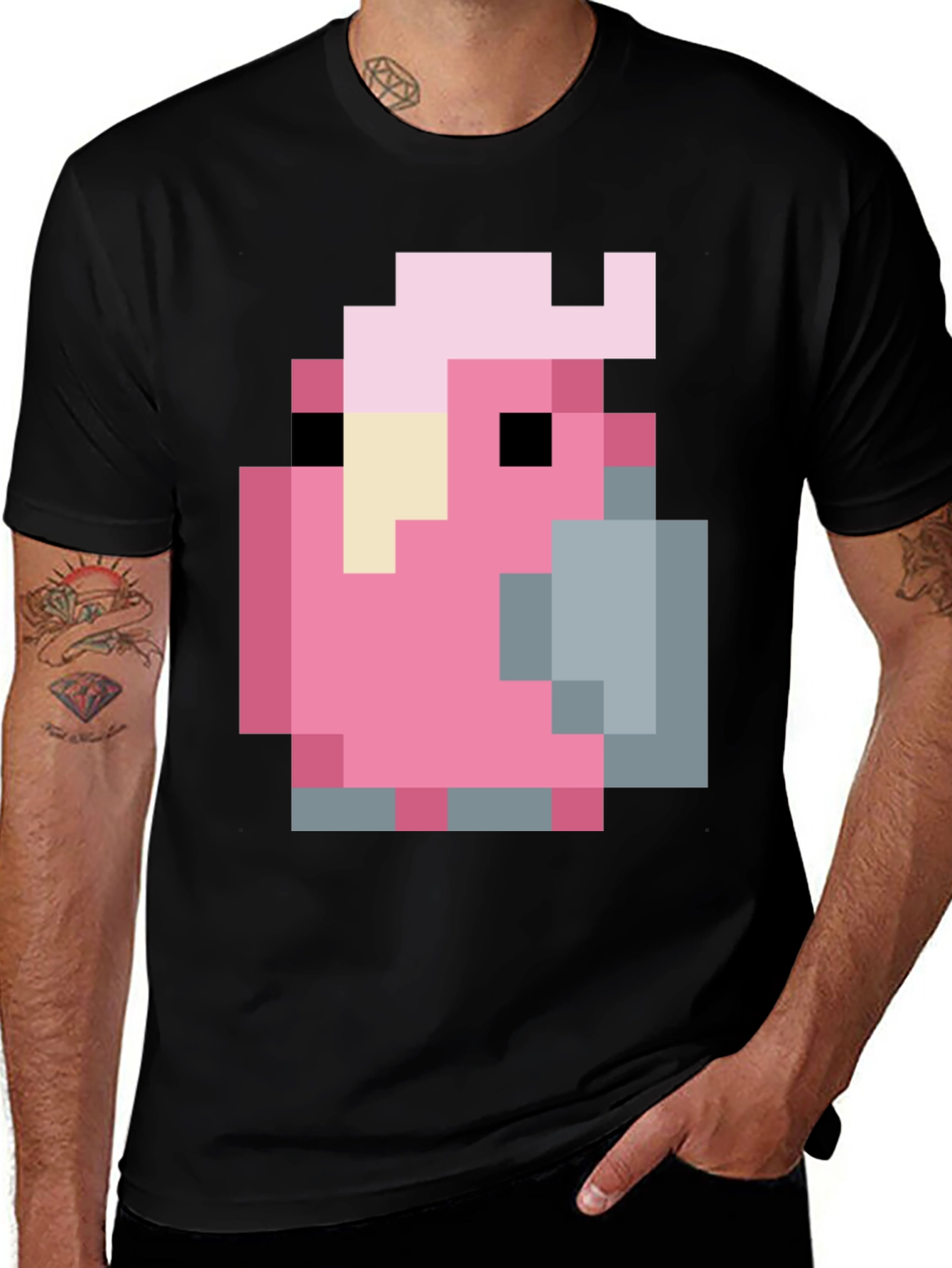 Pixel Bird Graphic Tee - Retro Gaming Style