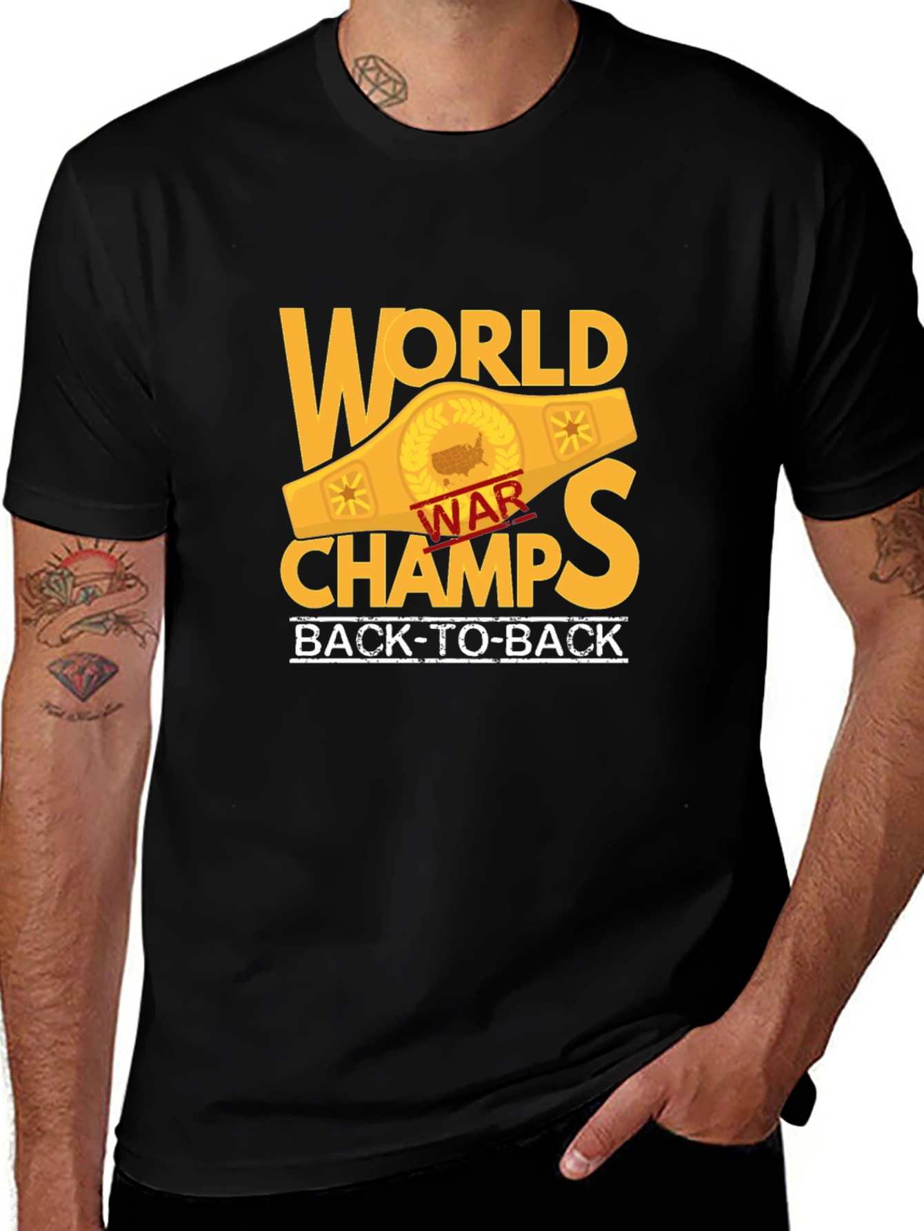 Variant 12 of World War Champs Black T-Shirt