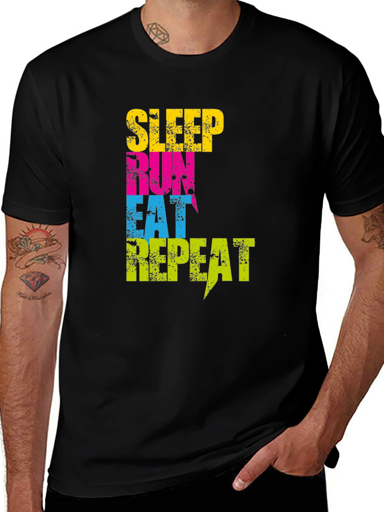 Variant 8 of Sleep Run Eat Repeat Graphic Tee