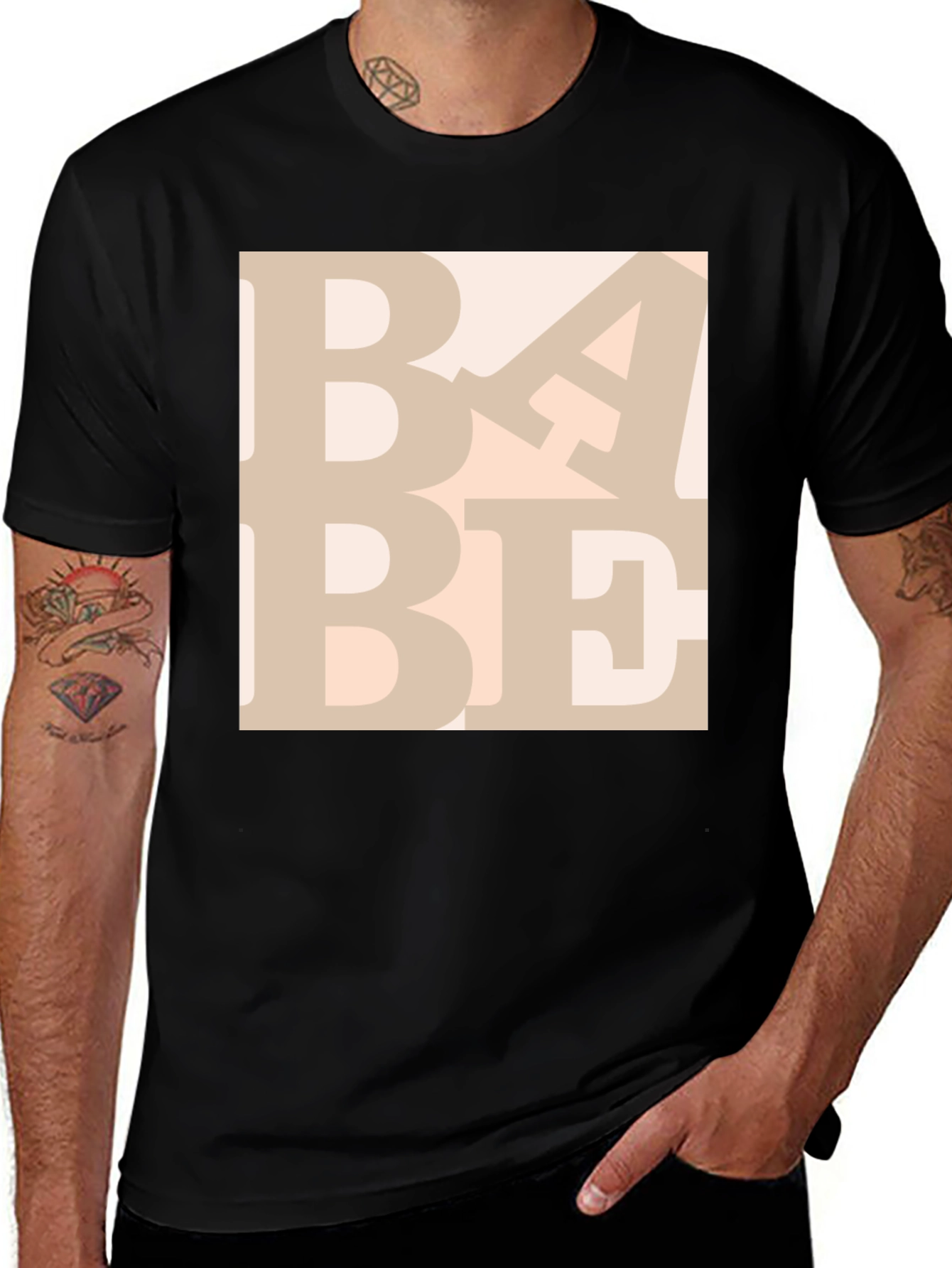 Variant 2 of BABE Graphic Print Crewneck T-Shirt