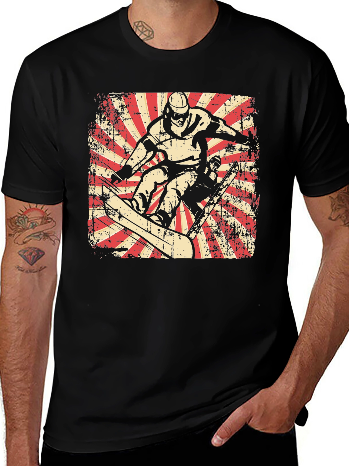 Variant 29 of Retro Snowboarder Graphic Tee