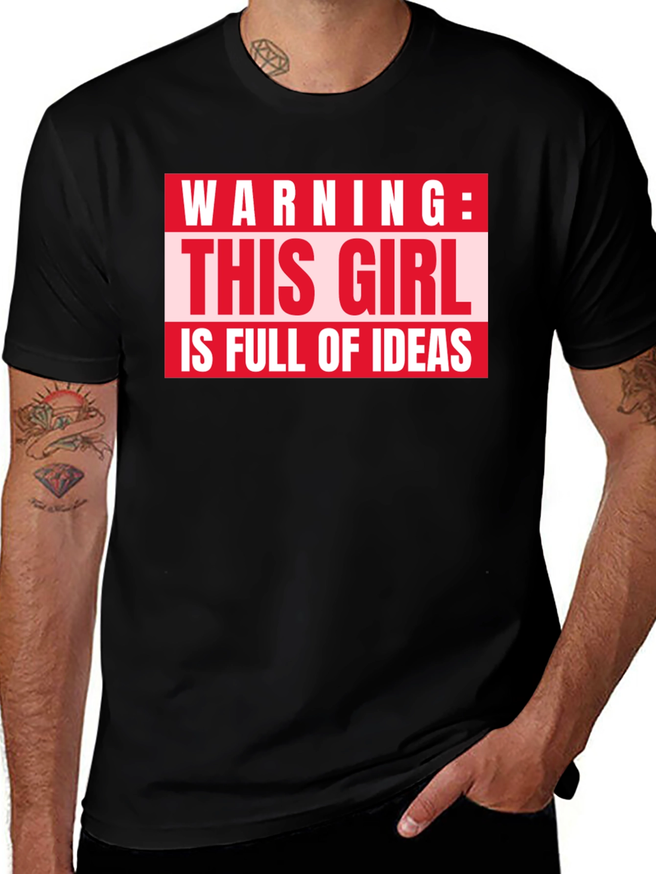 Variant 5 of Warning This Girl is Full of Ideas Graphic Tee