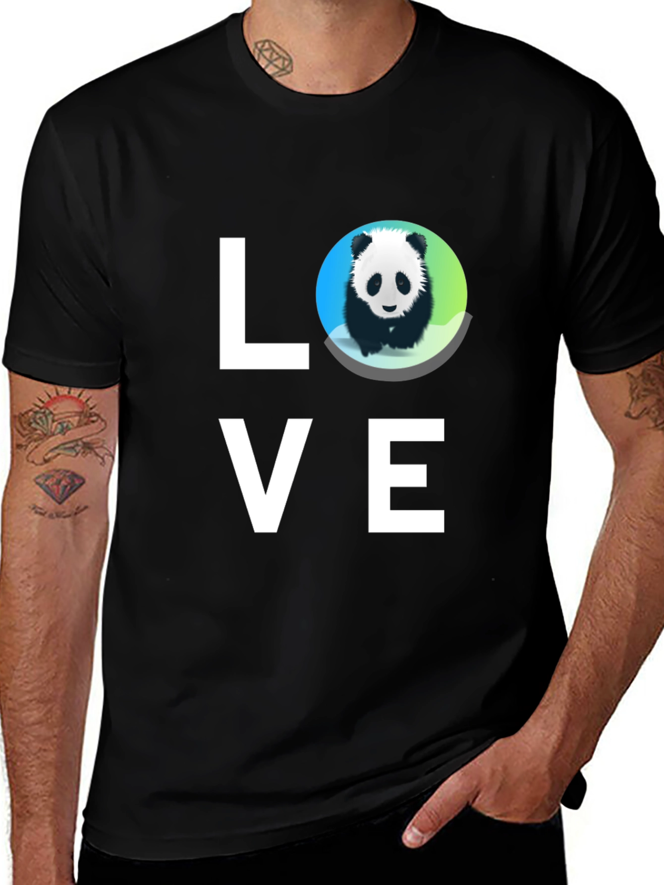 Variant 16 of Panda Love Graphic Tee - Soft Cotton Blend Shirt