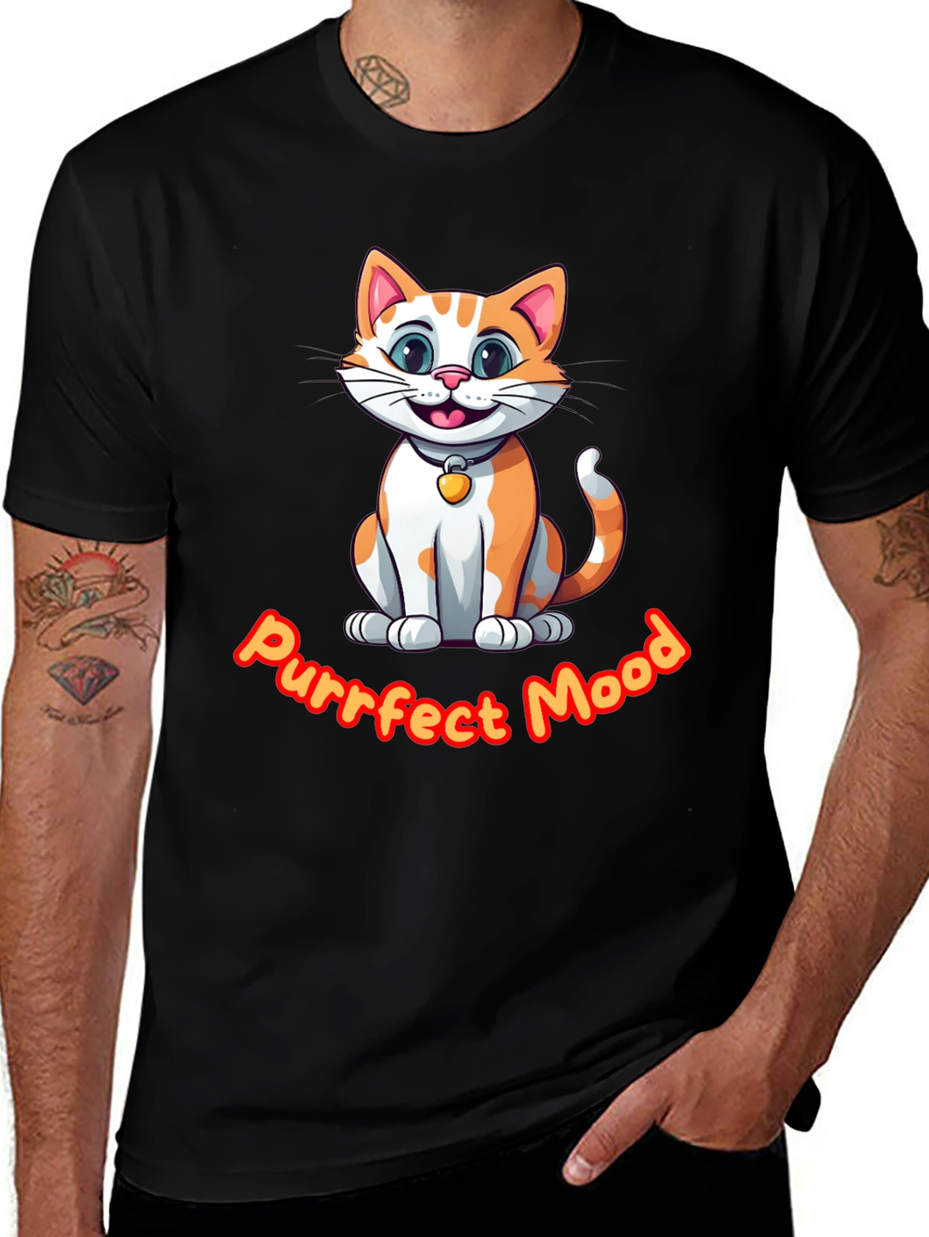 Variant 21 of Purrfect Mood Cat Graphic Tee