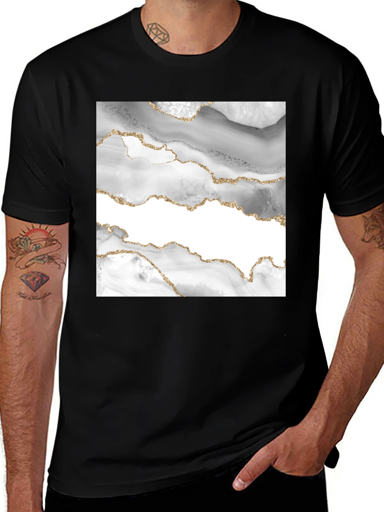 Variant 8 of Agate Geode Graphic T-Shirt - Stylish Everyday Wear