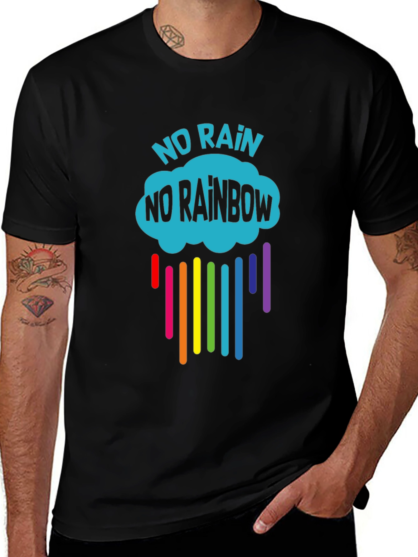 Variant 7 of No Rain, No Rainbow Graphic T-Shirt