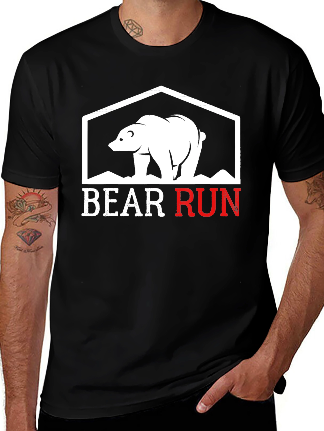 Variant 16 of Bear Run Graphic Tee - Black