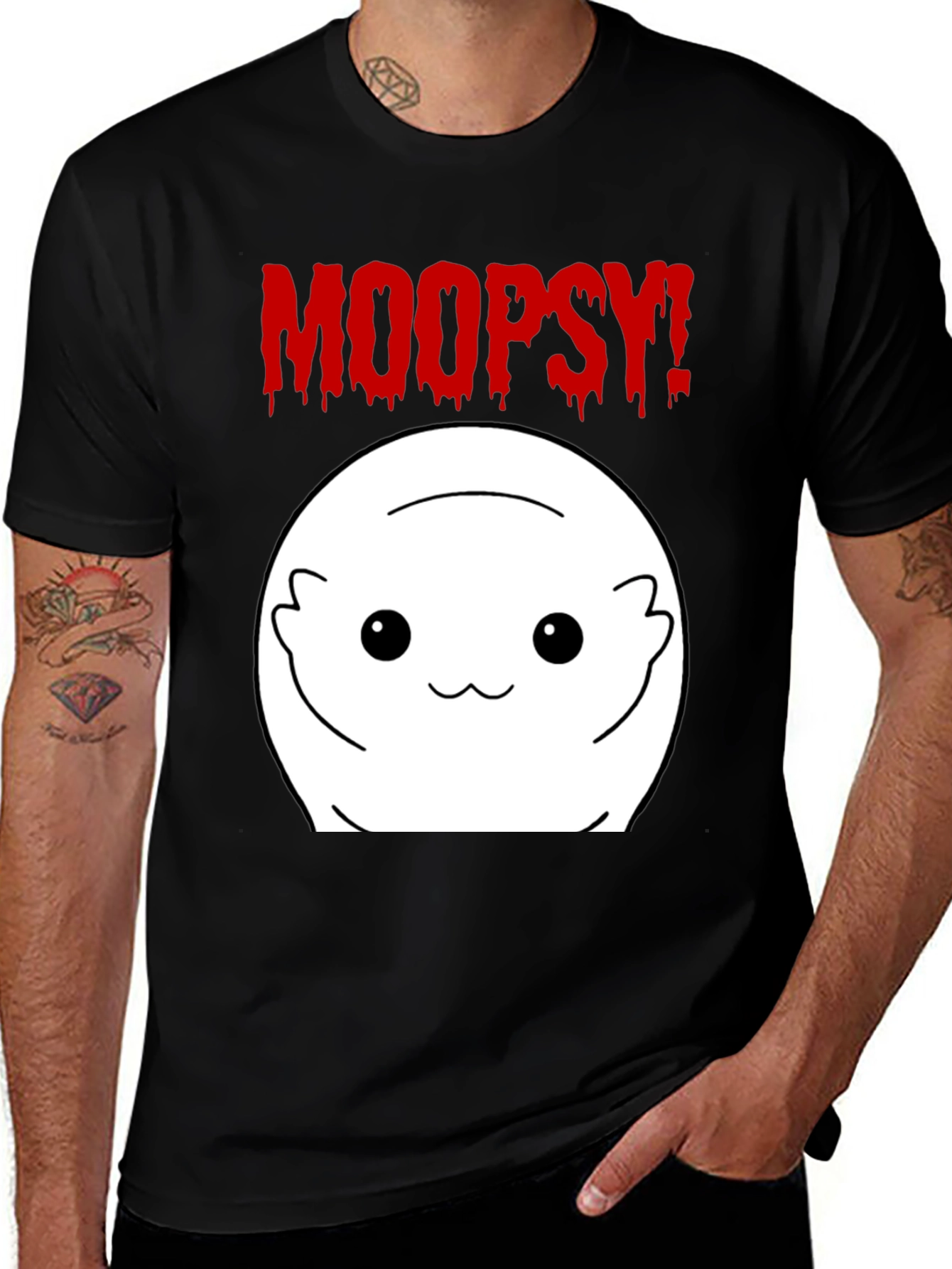 Moopsy Graphic Tee - Upside Down Cute Character
