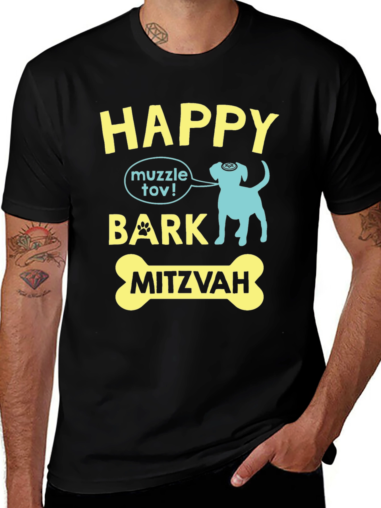 Variant 25 of Happy Bark Mitzvah T-Shirt