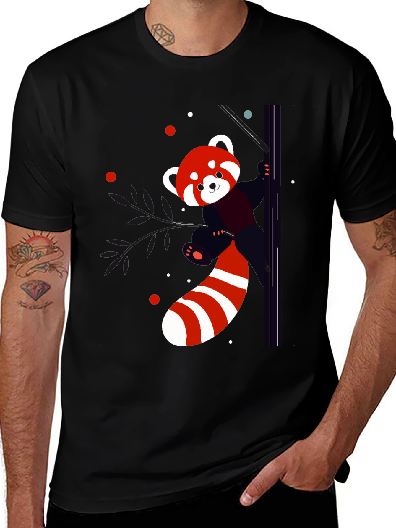 Variant 2 of Red Panda Tree Climber Graphic Tee