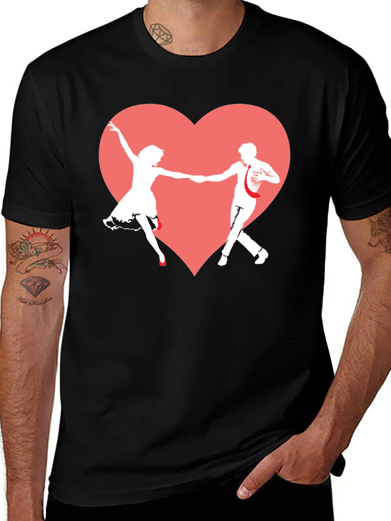 Variant 29 of Dancing Heart Graphic T-Shirt - Rockabilly Love