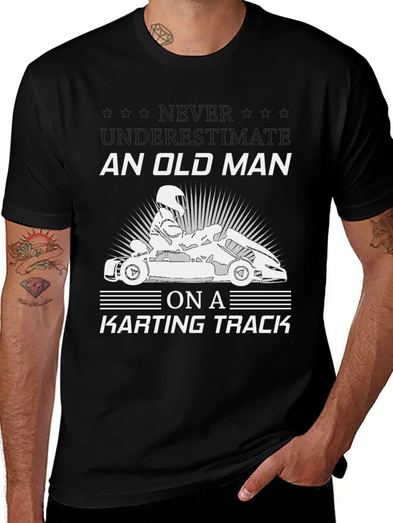 Variant 20 of Old Man Karting Track T-Shirt - Driver Gift
