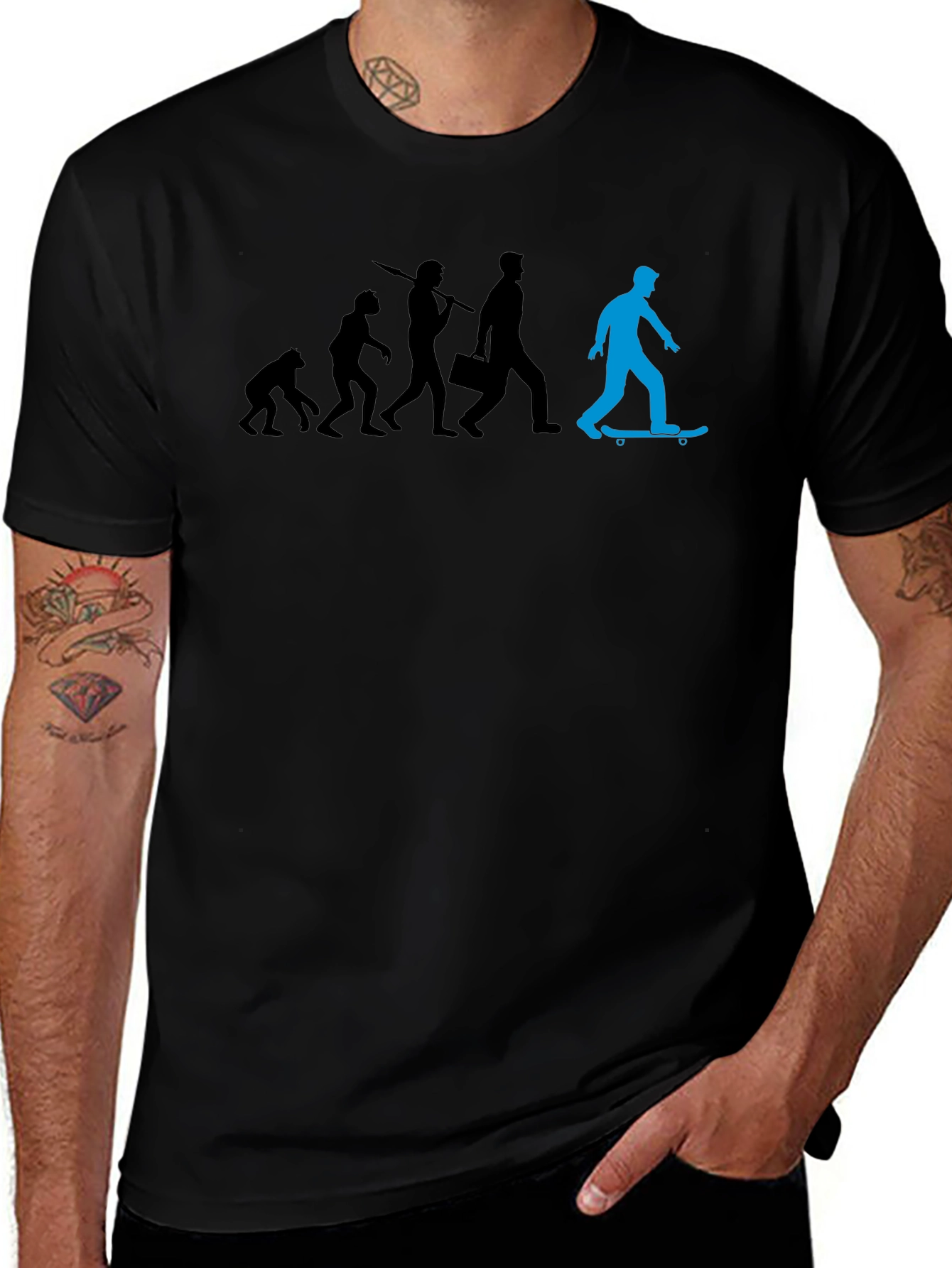 Variant 12 of Evolution of Skateboarding T-Shirt