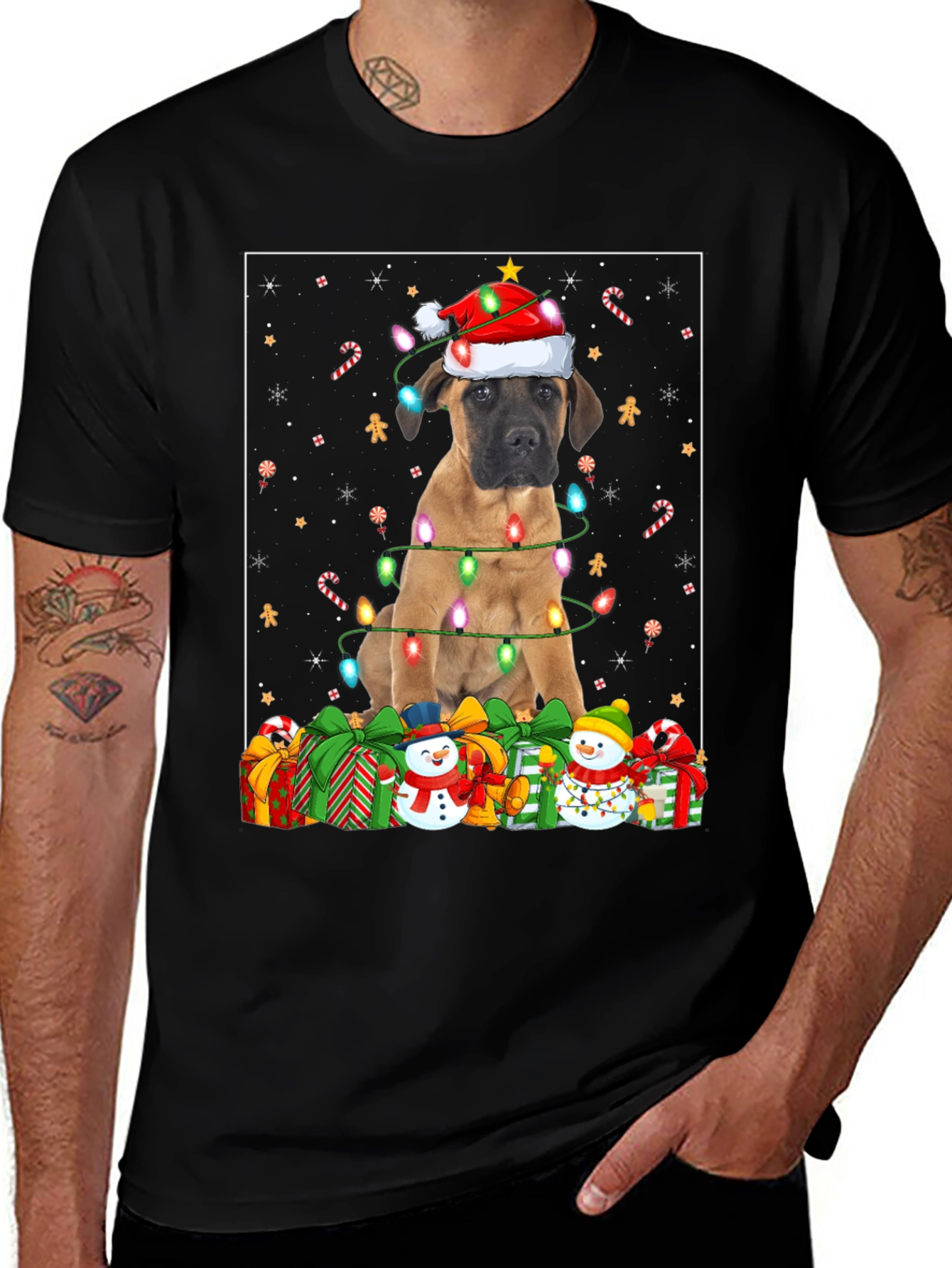 Variant 9 of Dog Christmas Lights T-Shirt