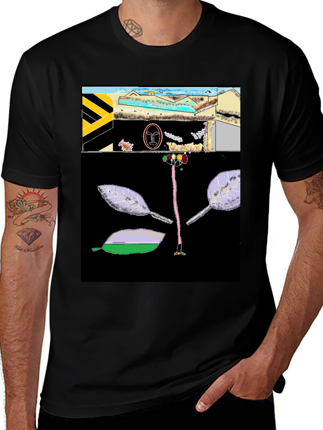 Variant 4 of Abstract Art Graphic Tee - Unique Design