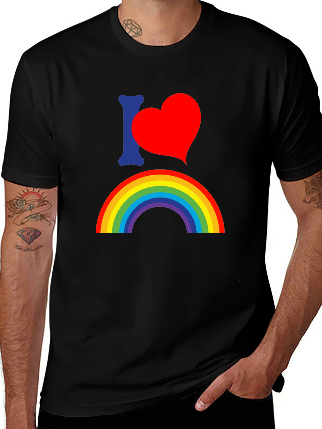 Rainbow Pride T-Shirt - "I Heart Rainbow"