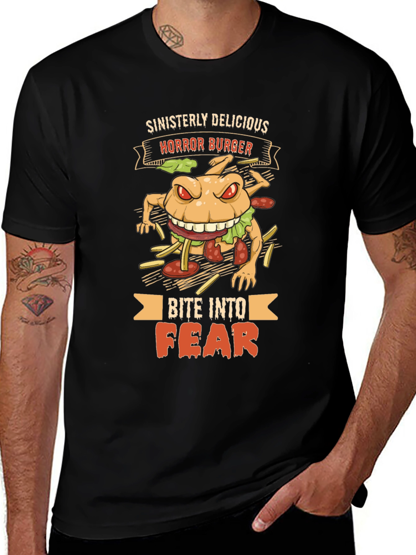 Variant 16 of Horror Burger Graphic T-Shirt - Sinisterly Delicious