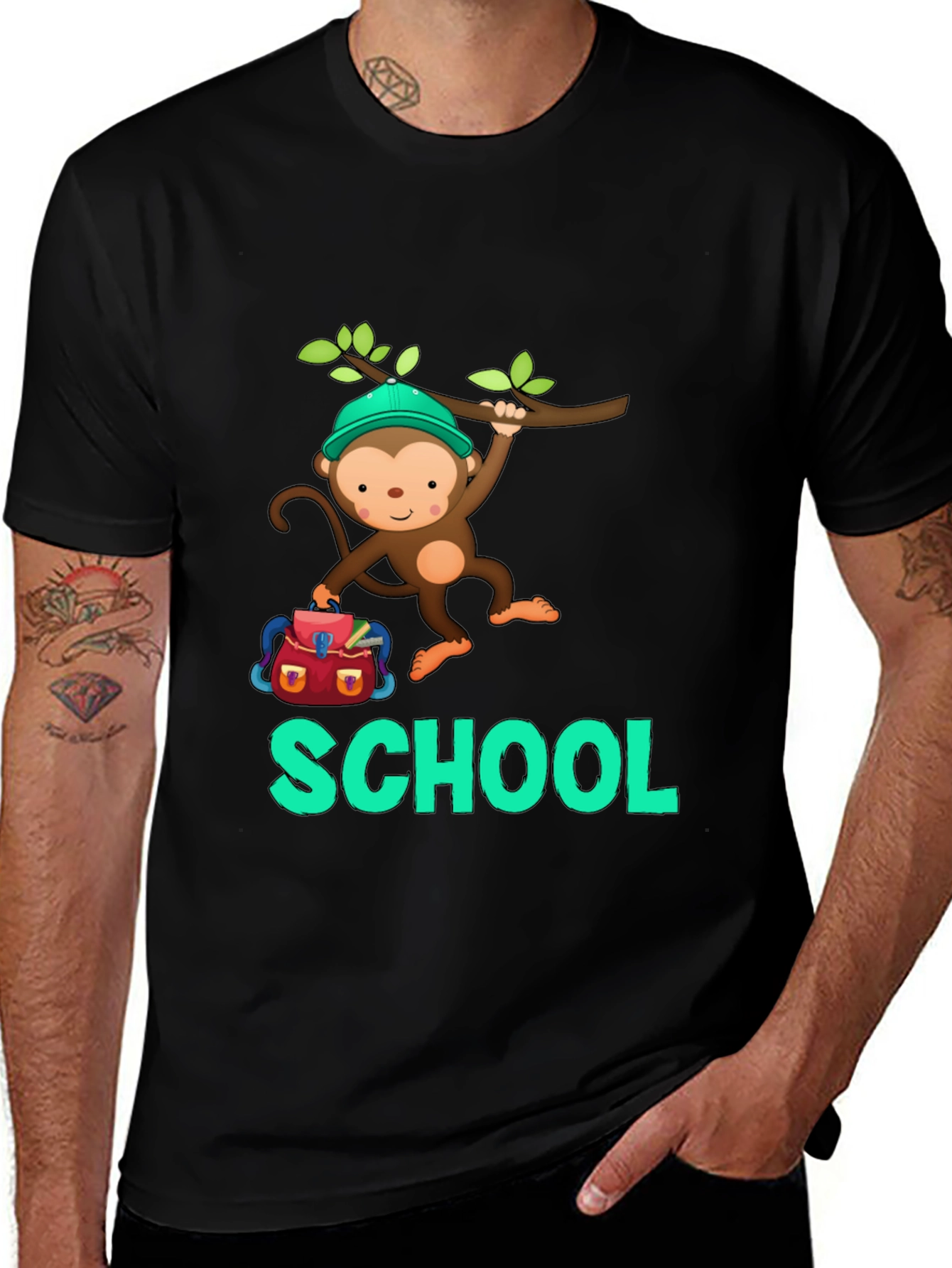 Variant 19 of Monkey Back to School Graphic Tee