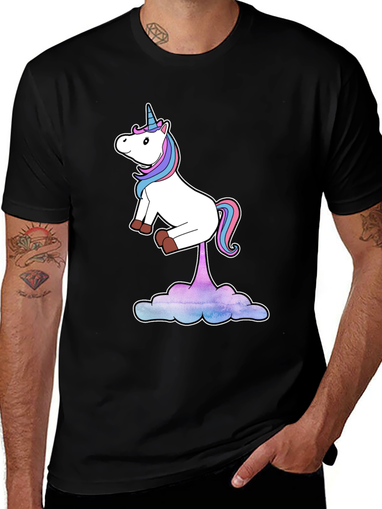 Variant 5 of Unicorn Poop Cloud Men's Graphic T-Shirt