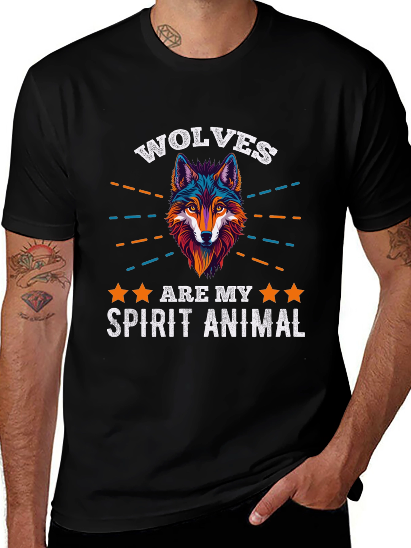 Variant 13 of Wolf Spirit Animal Graphic T-Shirt