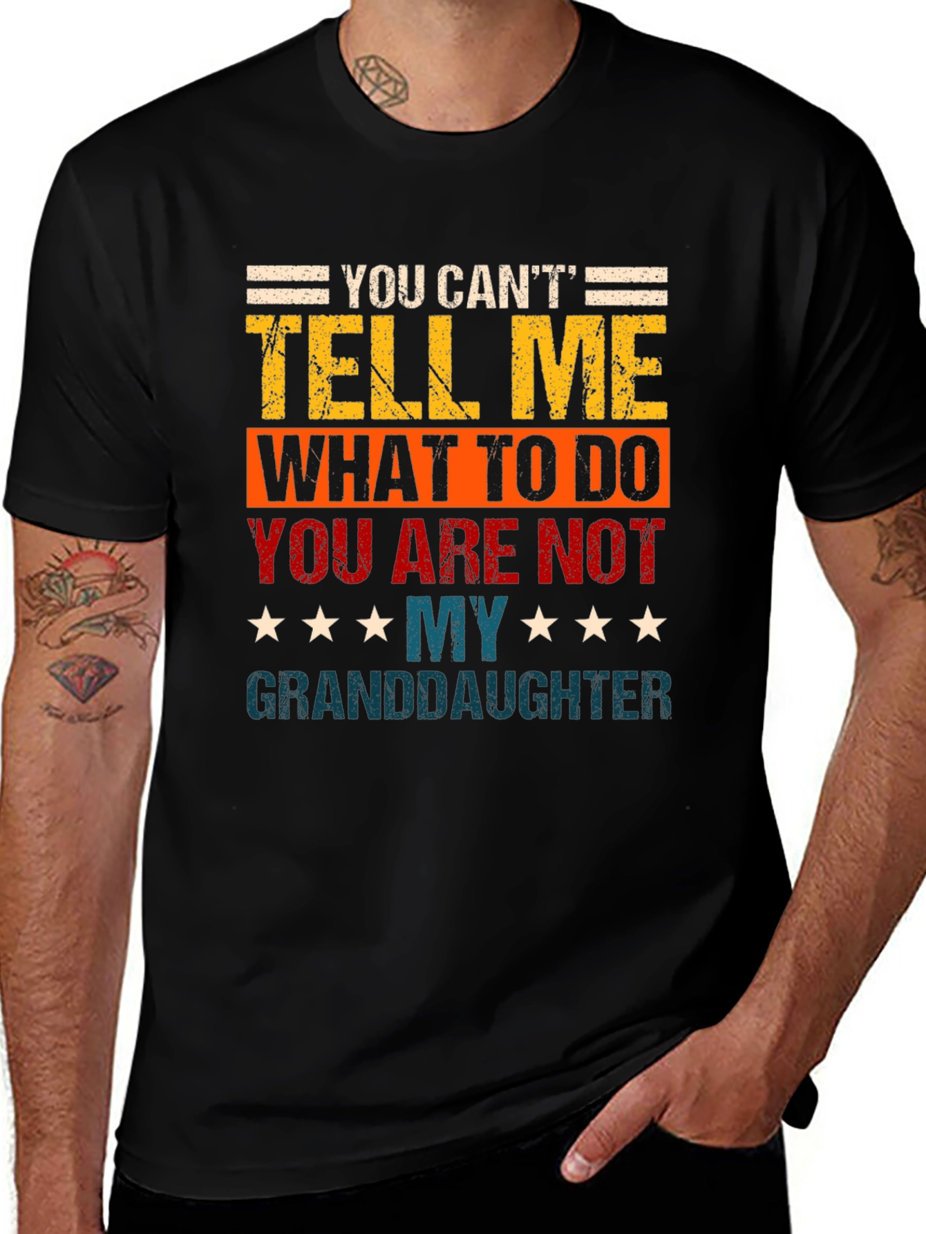 Variant 21 of Funny Grandfather T-Shirt - You Can't Tell Me What To Do