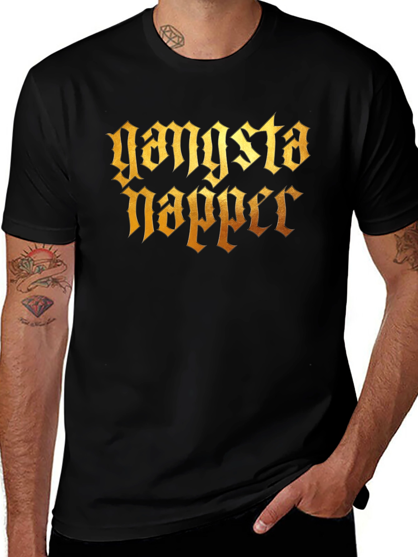 Variant 13 of Gangsta Napper Black T-Shirt