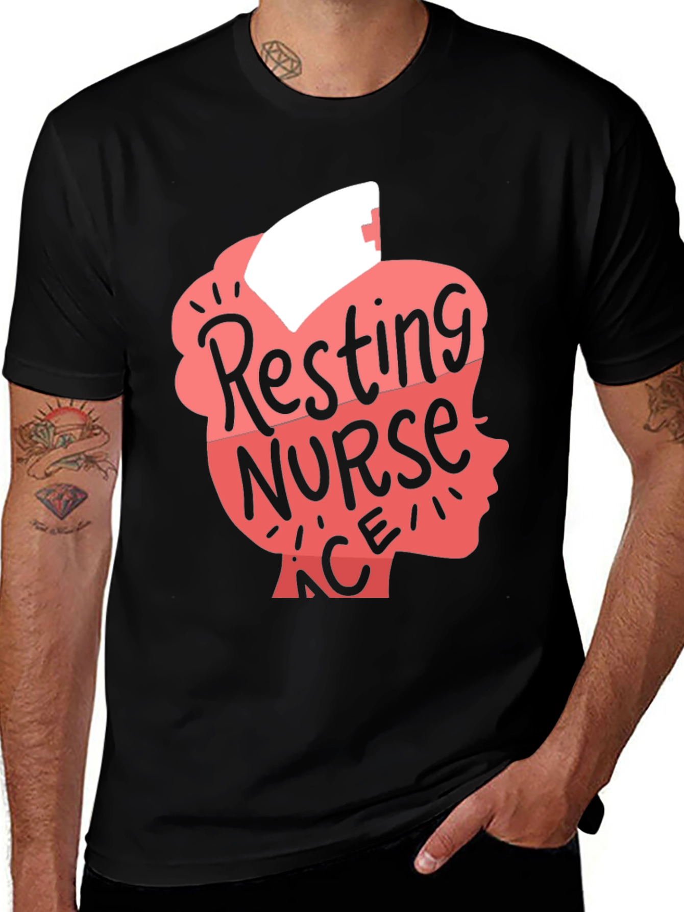 Variant 9 of Resting Nurse Face T-Shirt - Funny Nurse Tee