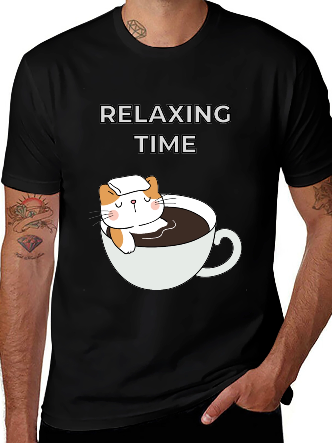 Variant 18 of Relaxing Time Cat T-Shirt