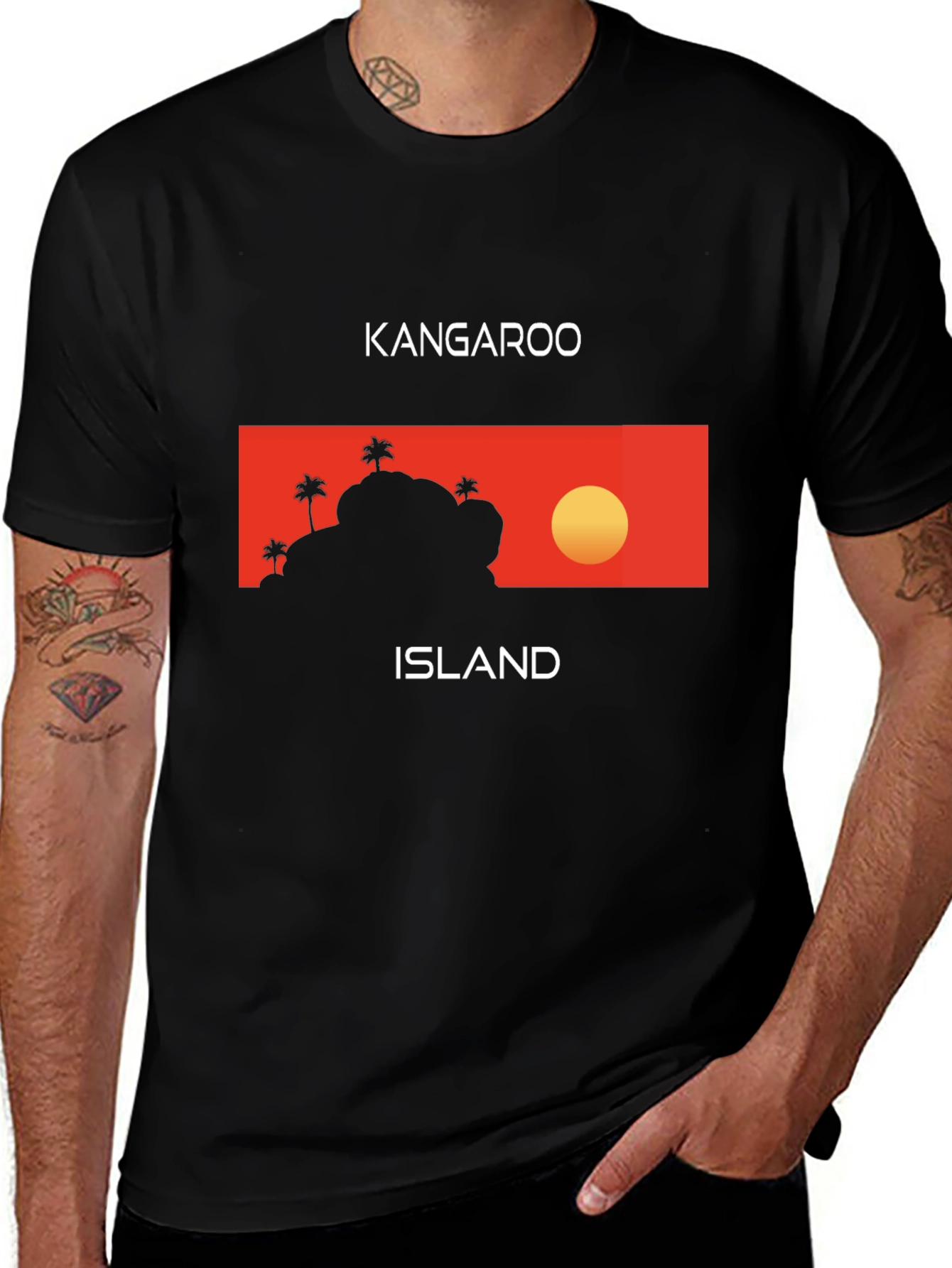 Kangaroo Island Graphic Tee - Black