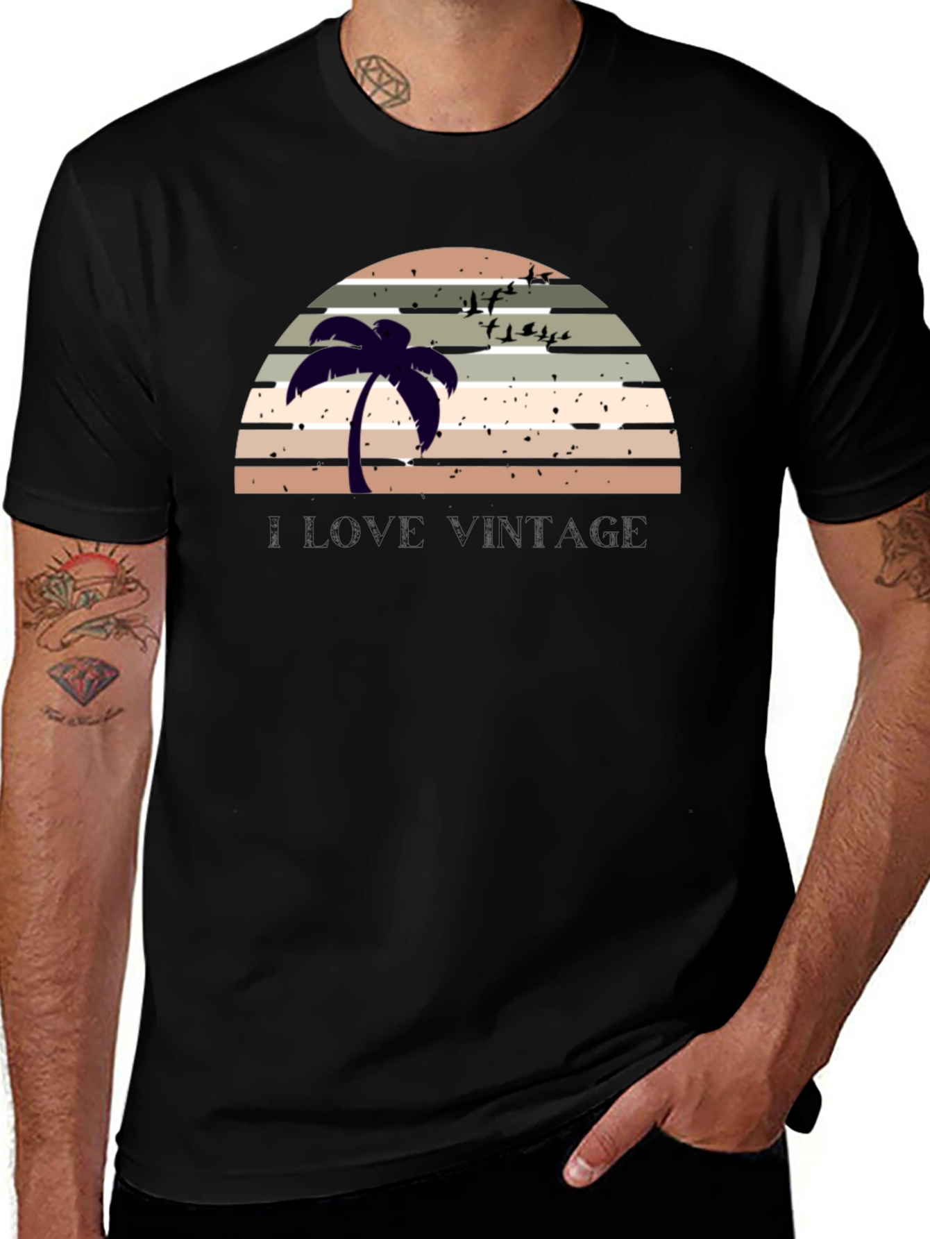 Variant 5 of Vintage Style Palm Tree Graphic Tee