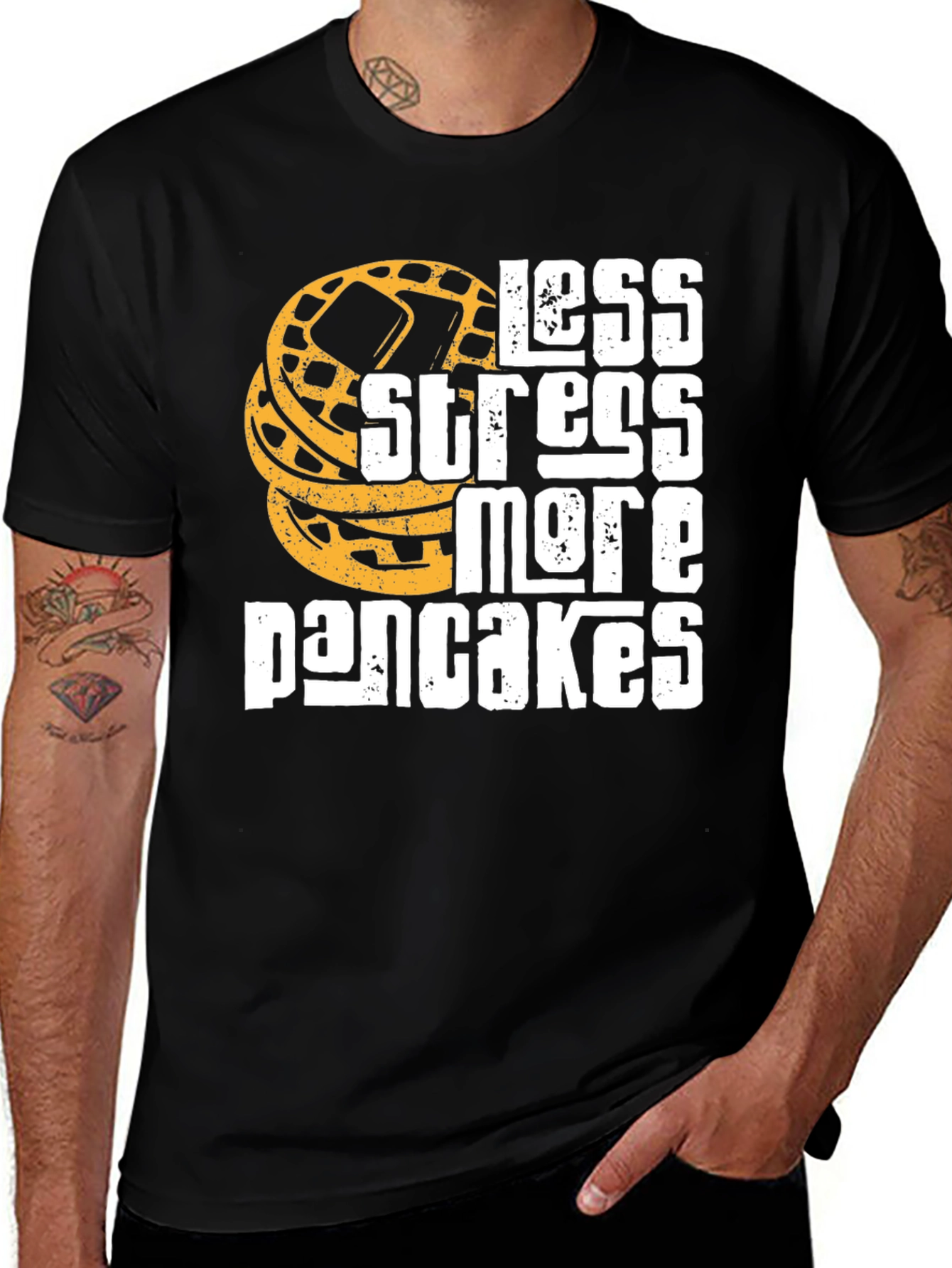 Variant 15 of Less Stress More Pancakes Graphic Tee