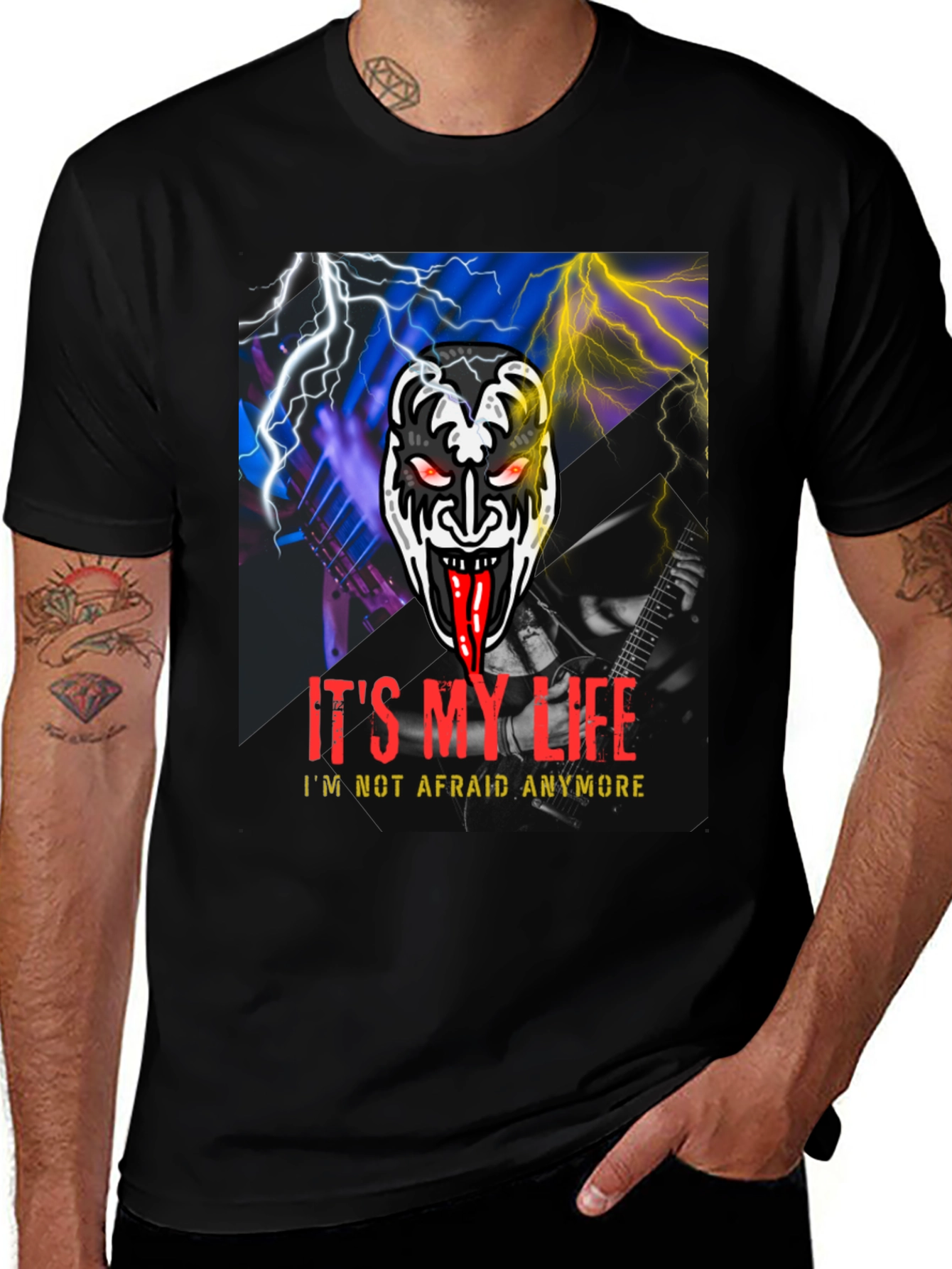 Variant 7 of It's My Life Rock Music Graphic T-Shirt