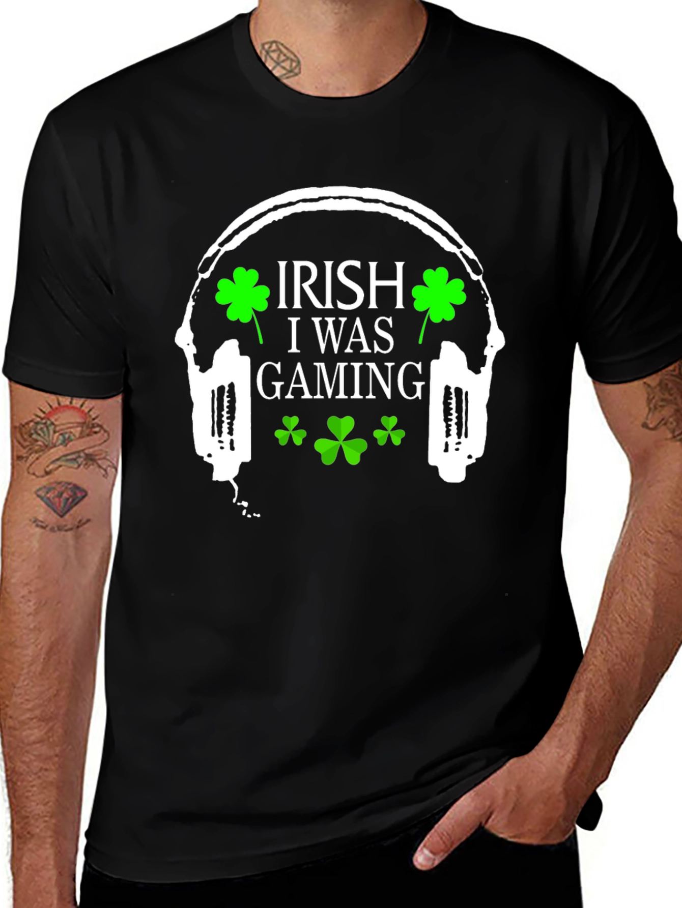 Variant 18 of Irish I Was Gaming T-Shirt St. Patrick's Day