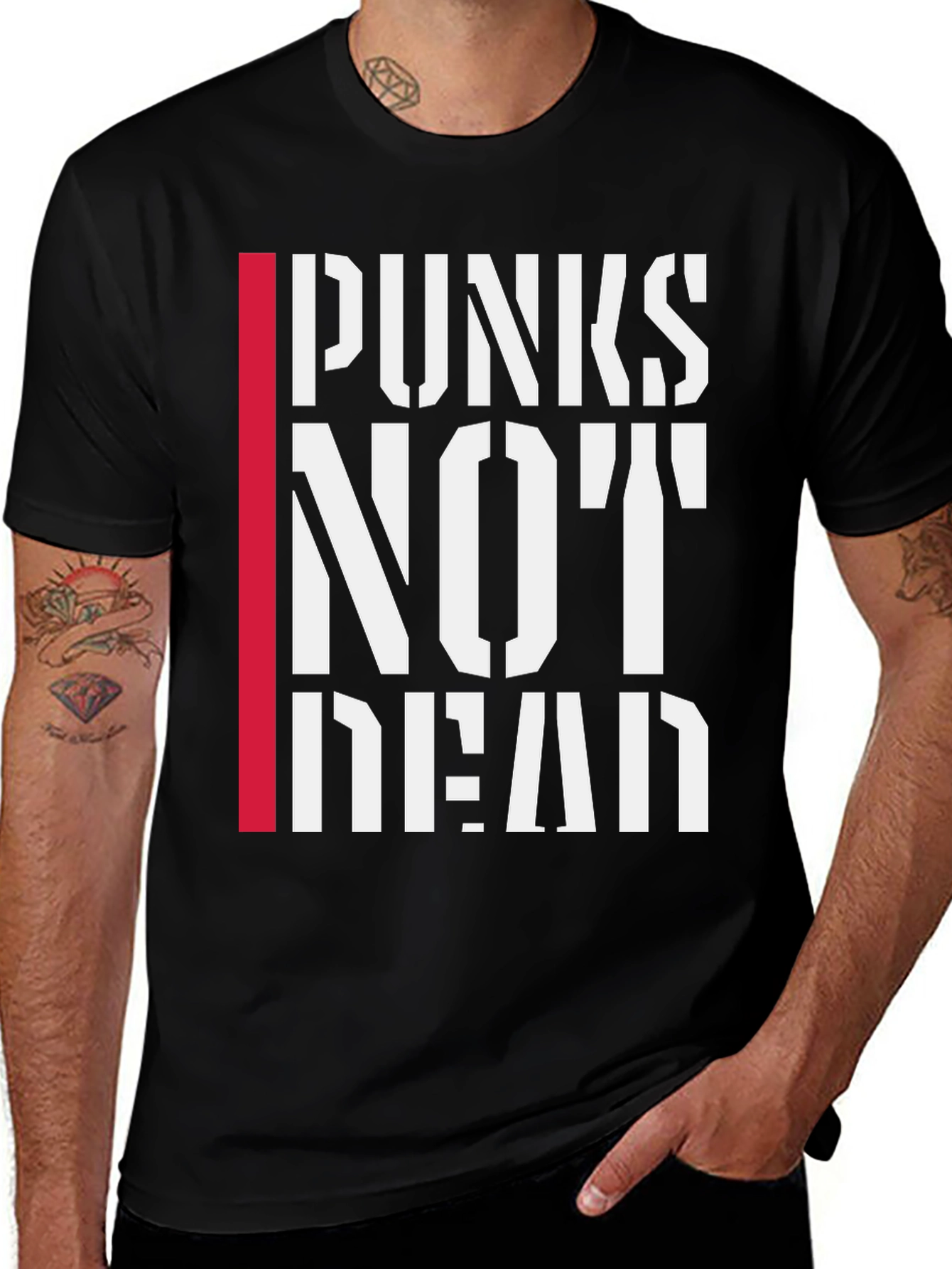 Variant 23 of Punx Not Dead Graphic Tee - Black Punk T-Shirt