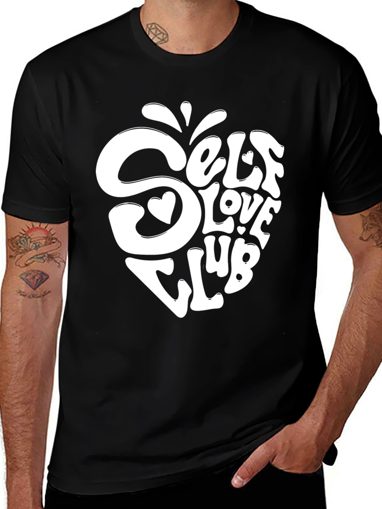 Variant 11 of Self Love Club Graphic Tee - Black Casual Shirt