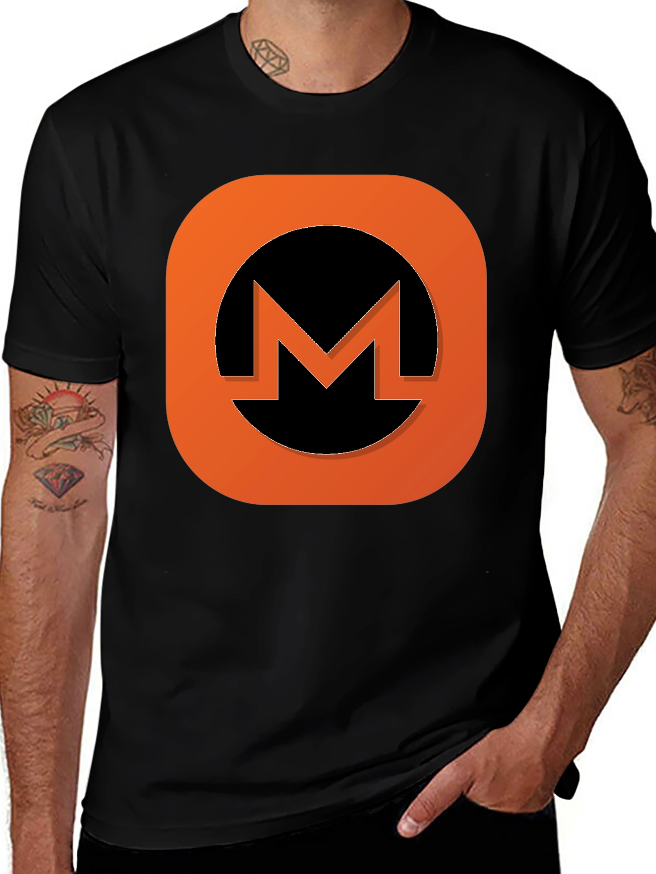 Monero 'M' Logo Graphic Tee - Crypto Enthusiast Apparel