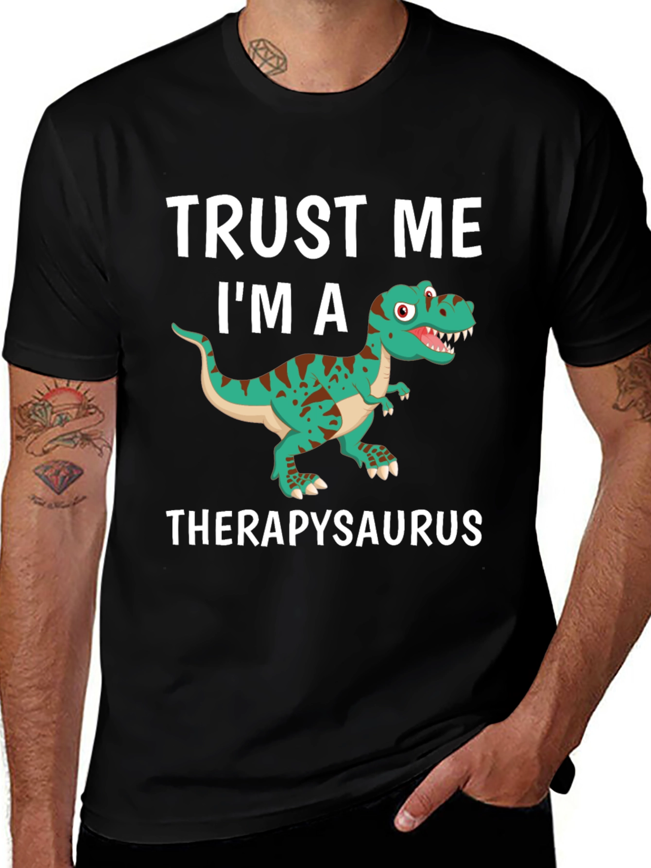 Variant 21 of Therapysaurus T-Shirt - Funny Dinosaur Therapy Tee