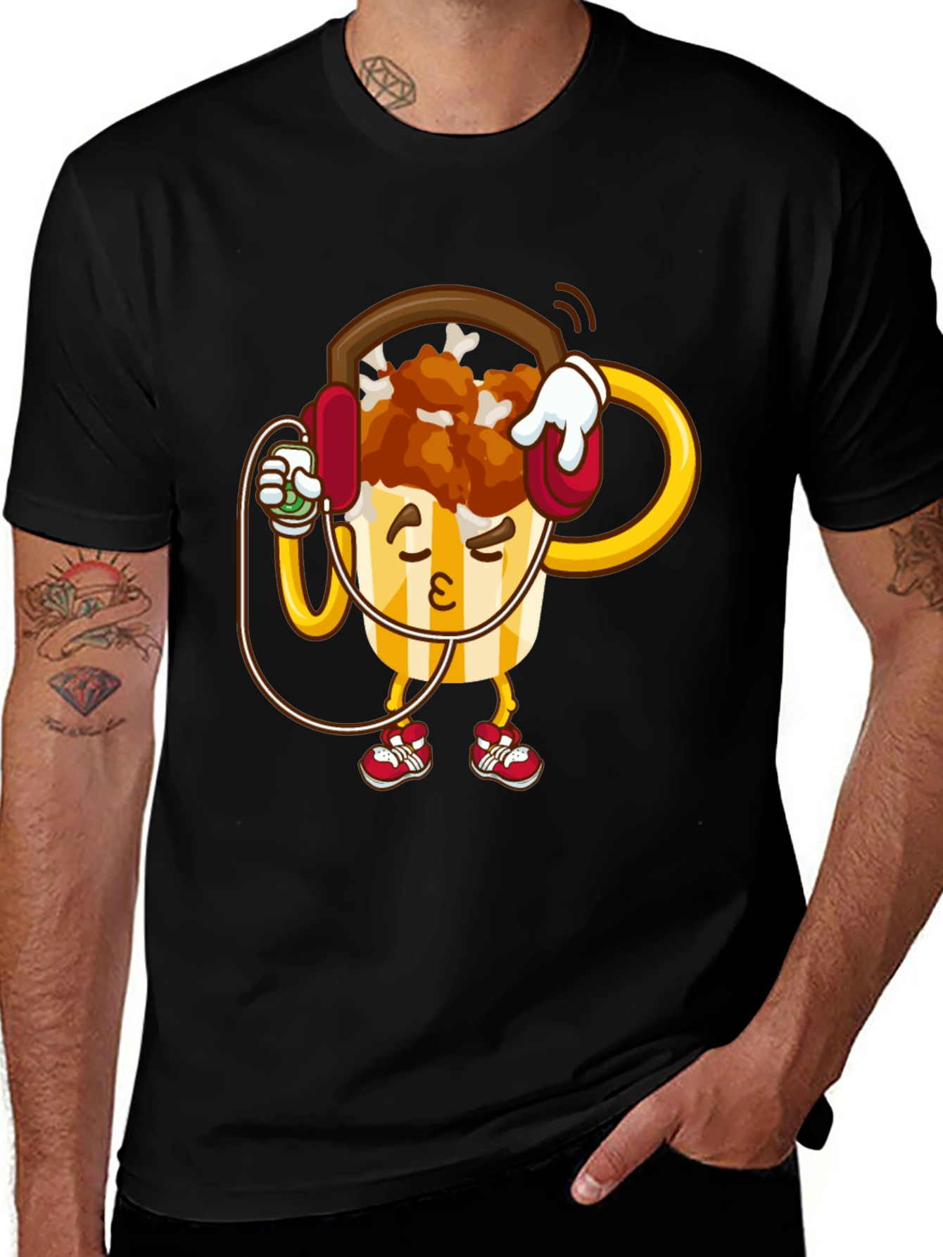 Variant 29 of Popcorn Cartoon Listening Music T-Shirt