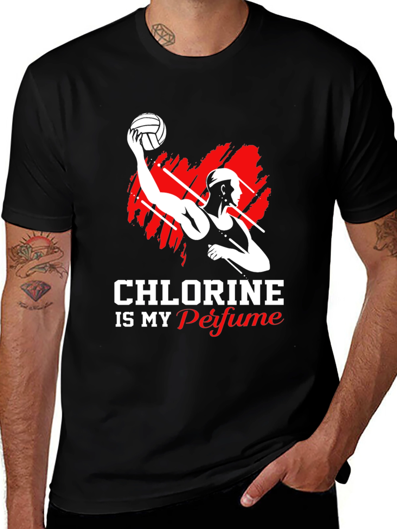 Variant 26 of Chlorine is My Perfume Water Polo T-Shirt