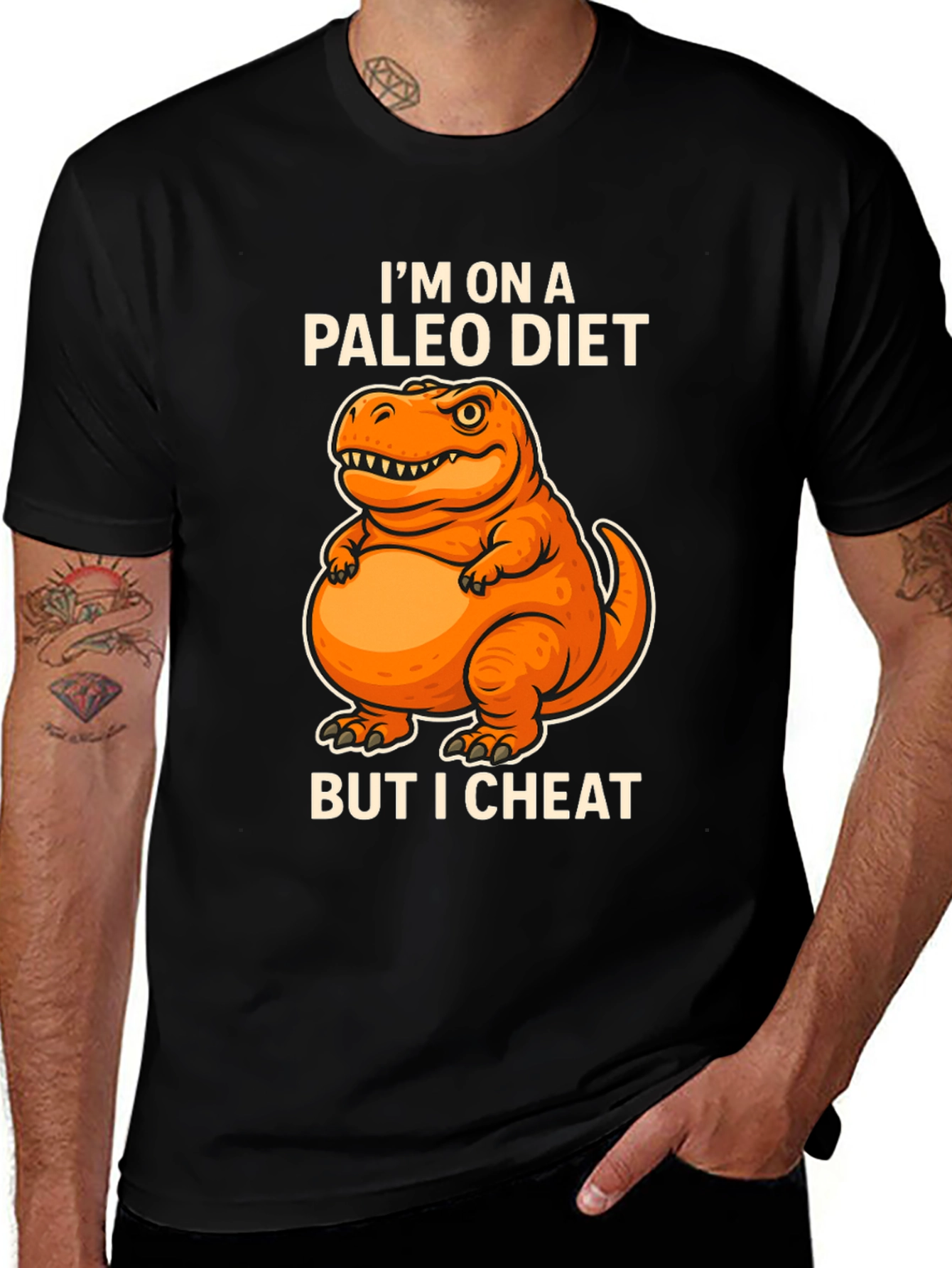 Variant 16 of Paleo Diet Dinosaur Graphic Tee