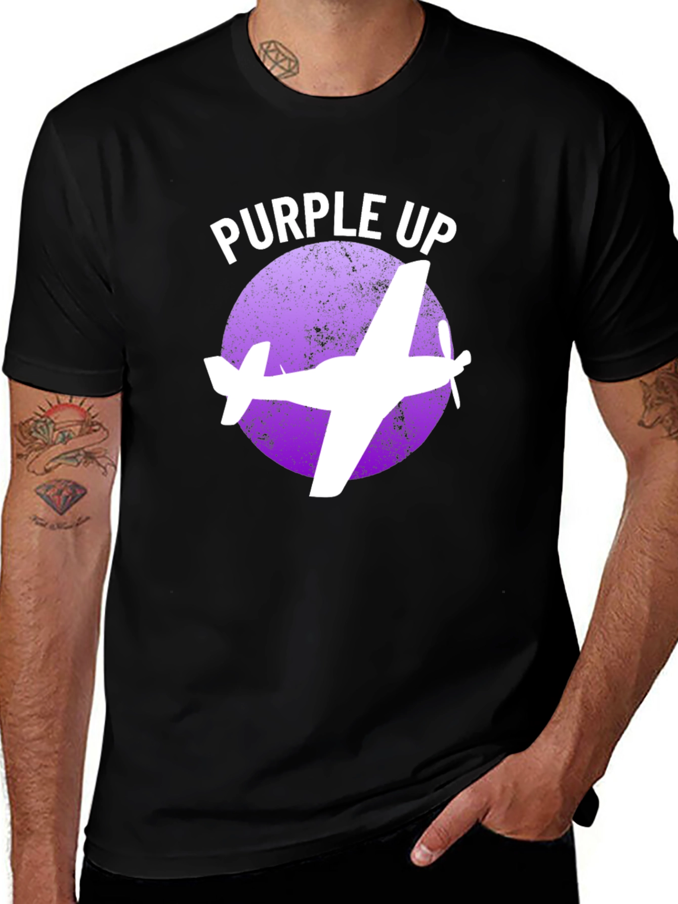 Variant 25 of Purple Up Airplane Graphic Tee