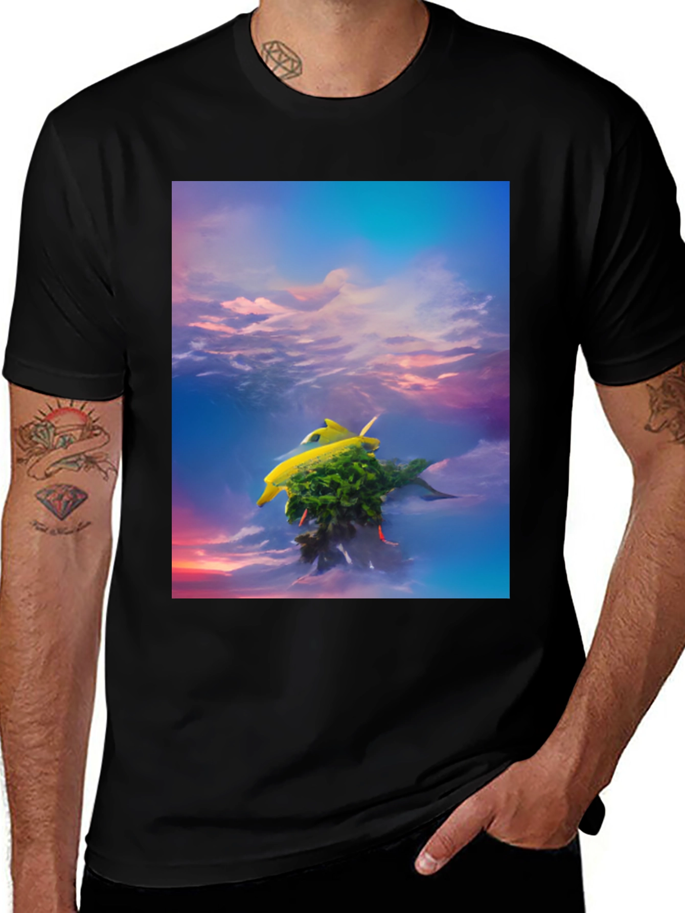 Variant 6 of Surreal Banana Fish T-Shirt - Unique Art Tee