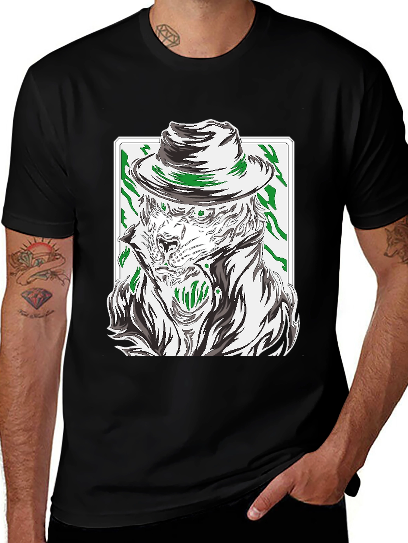 Tiger Gangster Graphic T-Shirt