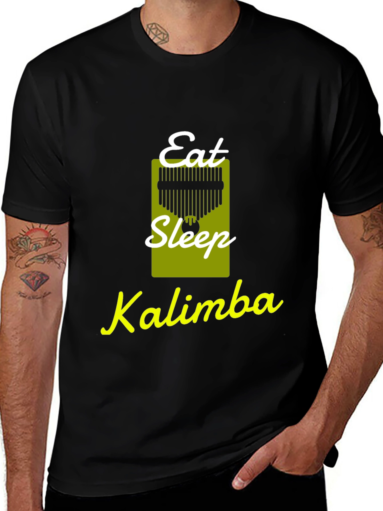 Variant 2 of Eat Sleep Kalimba T-Shirt: Musician's Novelty Tee