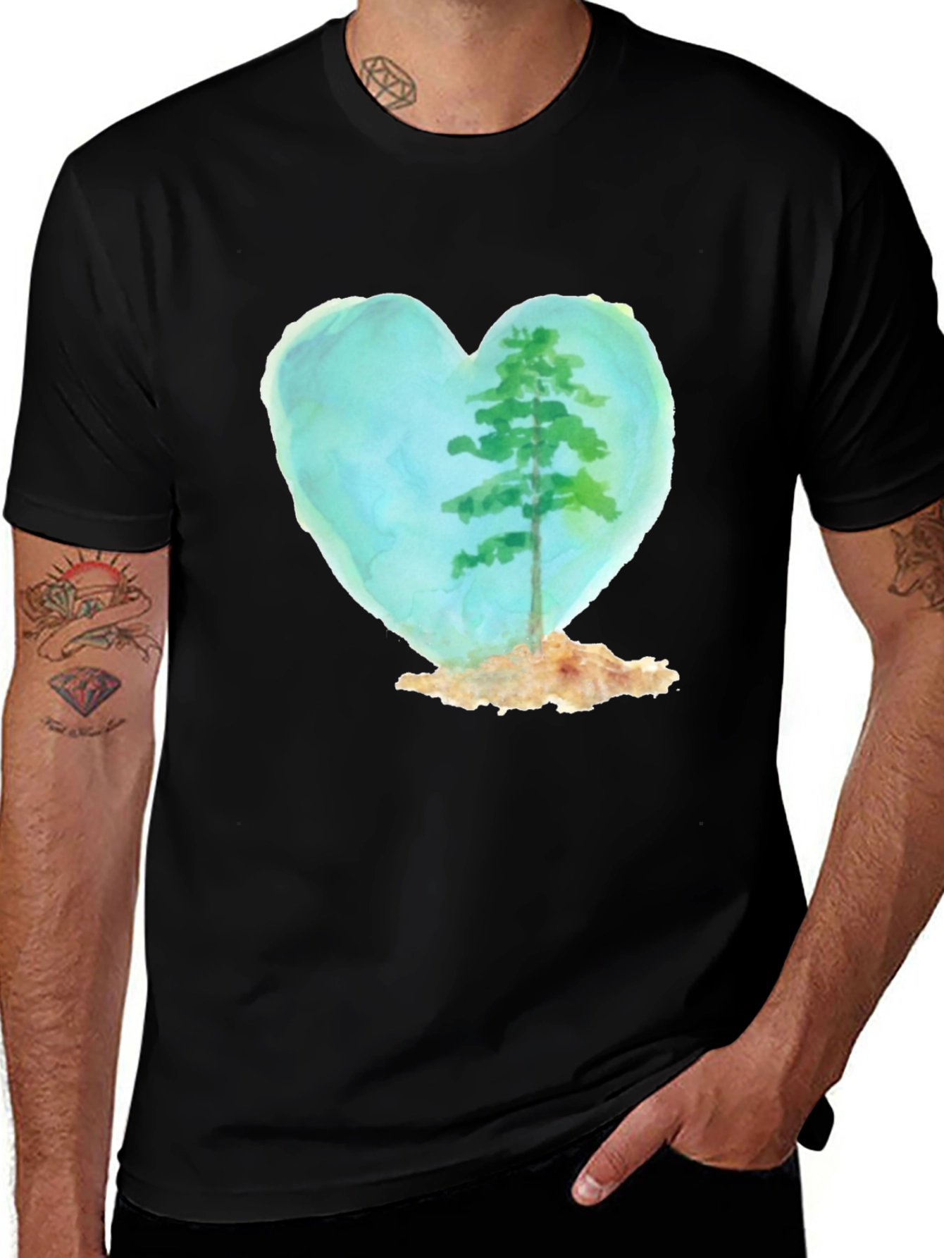 Variant 21 of Heart Tree Graphic Tee - Nature Lover's T-Shirt