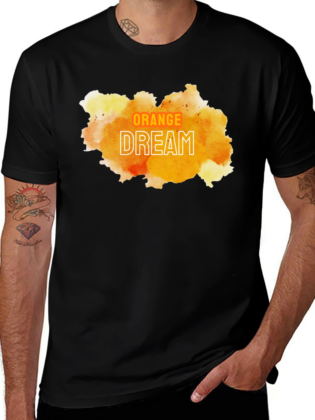 Variant 15 of Orange Dream Graphic Tee - Modern Artistic T-Shirt