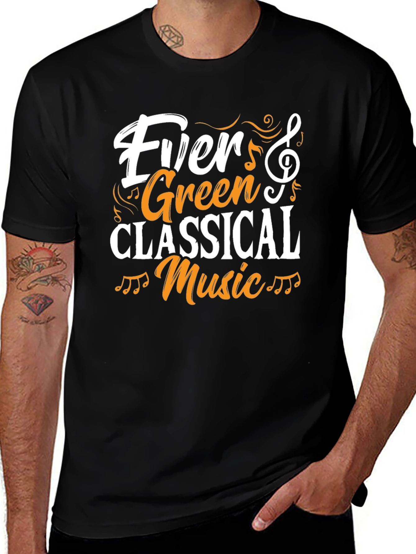 Variant 11 of Ever Green Classical Music Graphic Tee Shirt