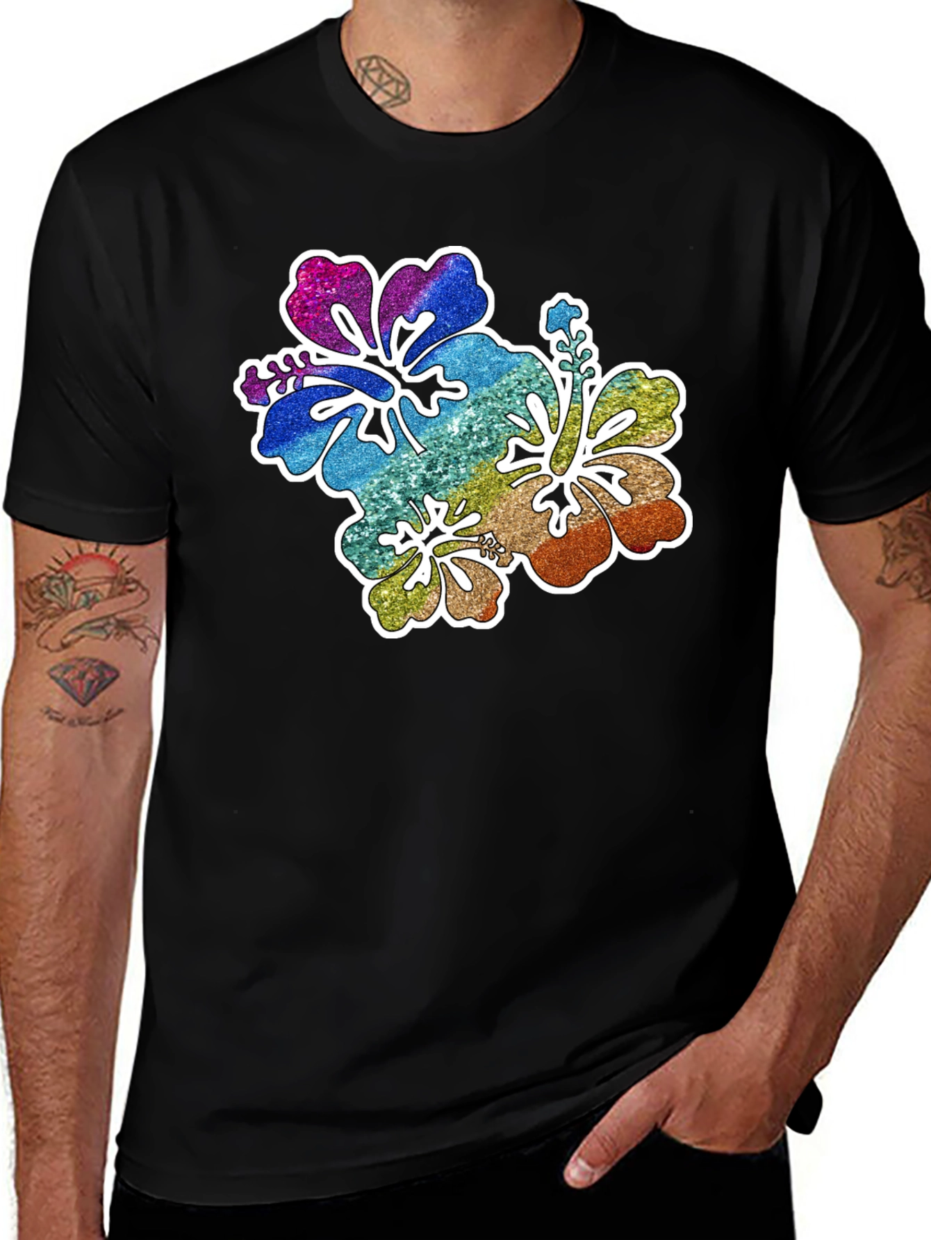 Variant 2 of Tropical Hibiscus Graphic Tee