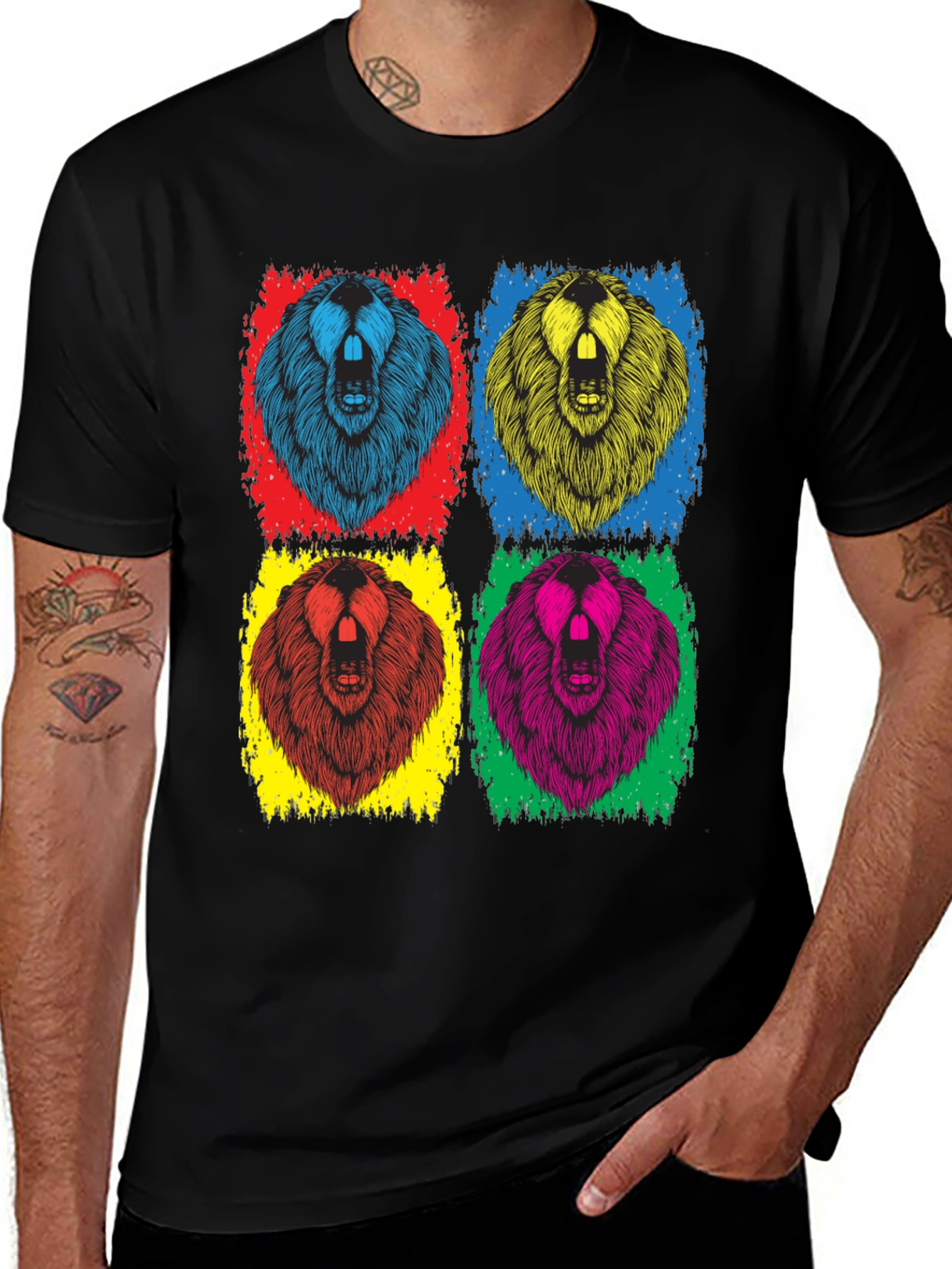 Variant 7 of Pop Art Beaver Graphic Print T-Shirt
