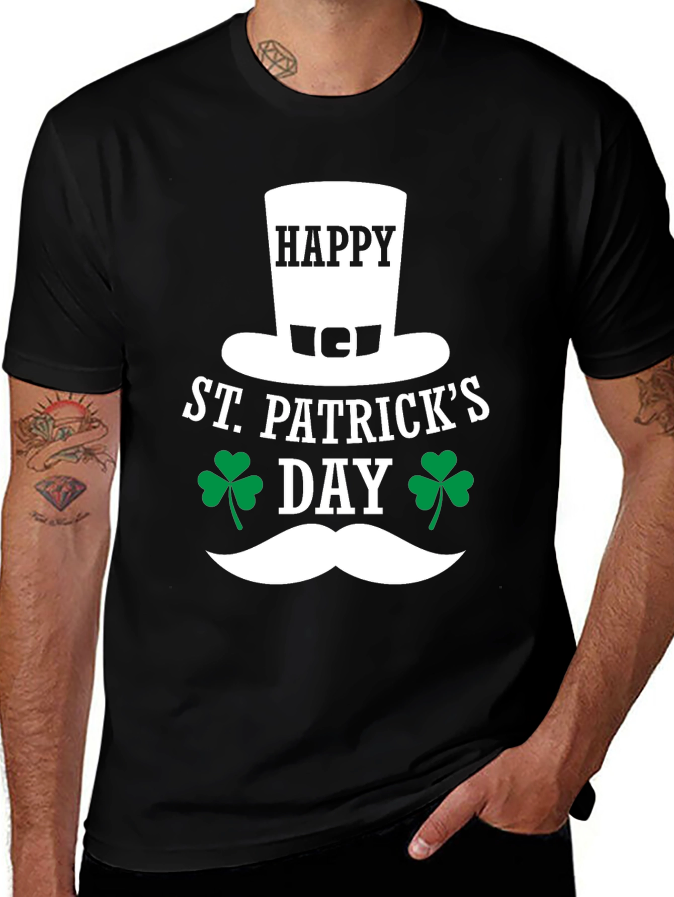 St. Patrick's Day T-Shirt: Happy Clover Design
